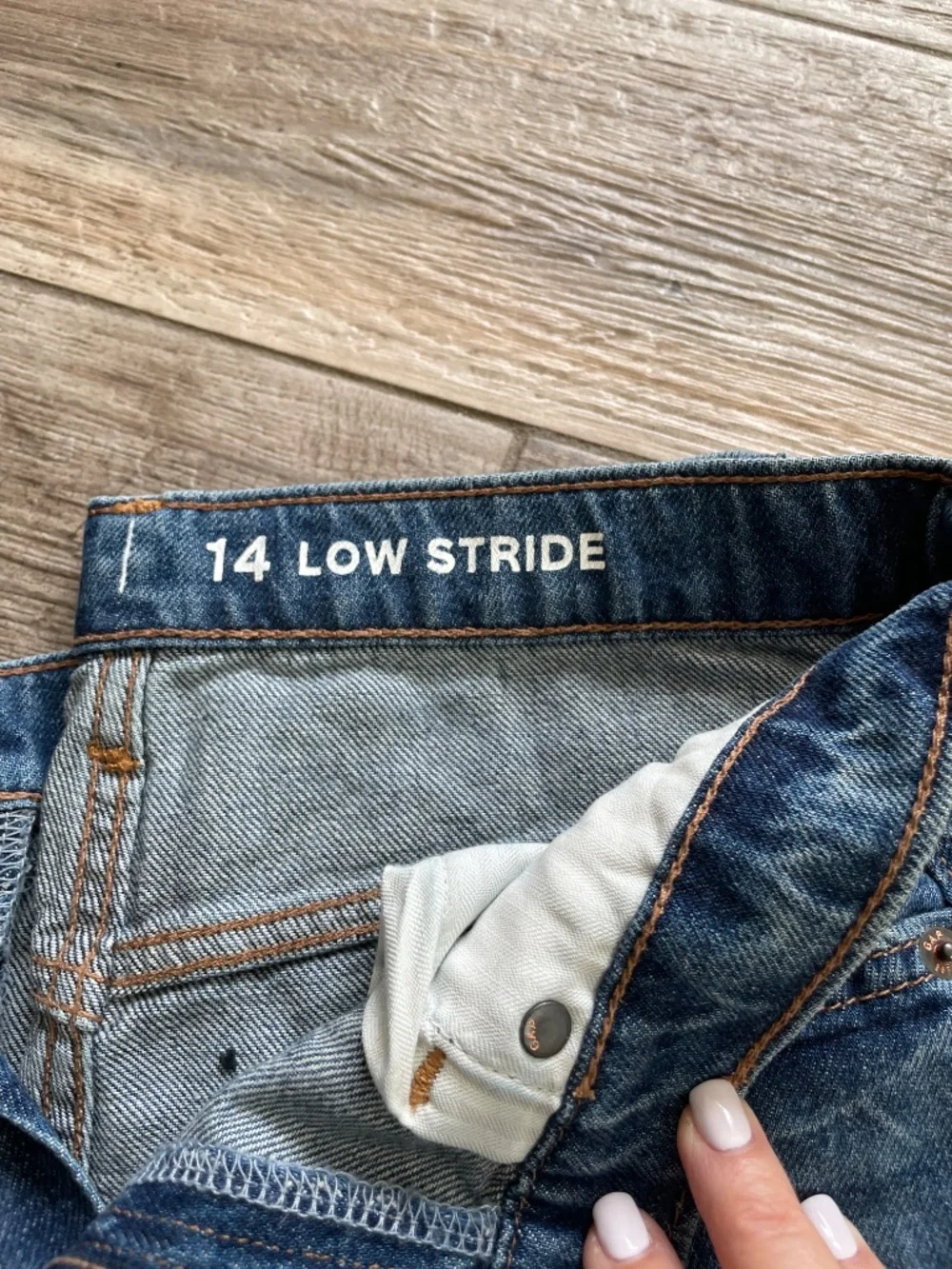 ❤️ GAP TEEN LOW STRIDE MED WASH DENIM JEANS SIZE 14